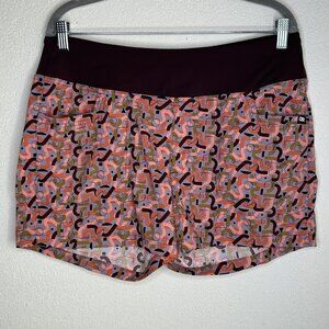 Outdoor Research Zendo Shorts Womens L Multicolor Print Hiking Stretch Trail